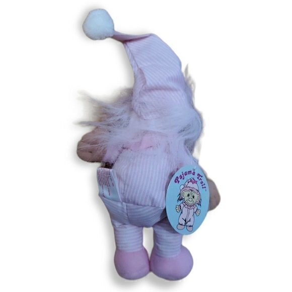 PAJAMA TROLL by Russ Doll Plush in Pink tag attached item No‎ 2332 Vintage 5" - Picture 2 of 4